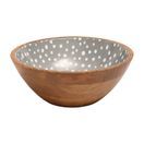 Dexam Sintra Spotted Mango Wood Salad Bowl 27cm Stone additional 1