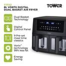 Tower Vortx 8L Vizion Dual Basket Air Fryer Digital Black T17151 additional 2