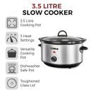 Tower Slow Cooker 3.5ltr Stainless Steel T16039Y additional 2