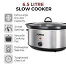 Tower Slow Cooker 6.5ltr Stainless Steel T16040Y additional 2