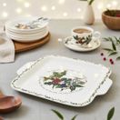 Portmeirion The Holly and The Ivy Square Handled Cake Plate 32cm additional 1