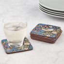 Morris &amp; Co Pack of 6 Strawberry Thief Blue Coasters or Placemats additional 3