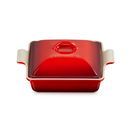 Le Creuset Stoneware Heritage Square Cerise Dish with Lid 23cm additional 1