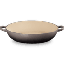Le Creuset Flint Shallow Casserole 30cm with Reversible Grill Lid with Free Silicone Handle Grips additional 3