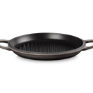 Le Creuset Flint Shallow Casserole 30cm with Reversible Grill Lid with Free Silicone Handle Grips additional 5