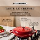 Le Creuset Cerise Signature Cast Iron Shallow Casserole Dish 22cm additional 2