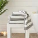 The Lyndon Company Boston Stripe Cotton Towels Silver additional 1