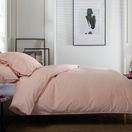 The Lyndon Company Soft Washed Cotton Bedlinen Duvet Cover Set Pink additional 2