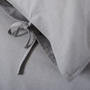The Lyndon Company Soft Washed Cotton Bedlinen Duvet Cover Set Grey additional 3