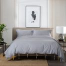 The Lyndon Company Soft Washed Cotton Bedlinen Duvet Cover Set Grey additional 2
