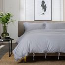 The Lyndon Company Soft Washed Cotton Bedlinen Duvet Cover Set Grey additional 1