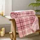 Throw Snuggle Check Pink 140x180cm additional 1