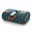 Deyongs Fox &amp; Deer Teal Heated Throw 140x180cm additional 3