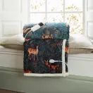 Deyongs Fox &amp; Deer Teal Heated Throw 140x180cm additional 2