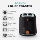 Tower Scandi 2 Slice Toaster Black T20027BLK additional 2