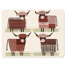 Denby Highland Cow Pack of 6 Tablemats or Coasters additional 1