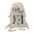JVL 100 Wooden Pegs with Cotton Bag 19-243 additional 1
