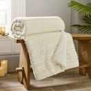 Chatsworth Faux Fur Textured Throw Cream 130x170cm additional 1