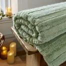 Chatsworth Faux Fur Textured Throw Green 130 x 170cm additional 3