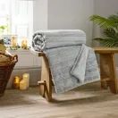 Chatsworth Faux Fur Textured Throw Grey 130x 170cm additional 1