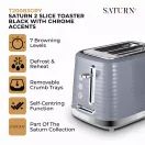 Tower Saturn 2 Slice Toaster Grey T20083GRY additional 2