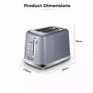 Tower Saturn 2 Slice Toaster Grey T20083GRY additional 6