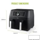 Tower 8 Litre Vortx Air Fryer Due Basket T17181AFT additional 6