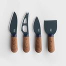 Brooklyn Walnut Four Piece Cheese Knife &amp; Slate Cheese Board Set additional 3
