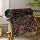 Deyongs Hattie Check Red Fleece Throw 140x180cm additional 1