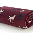 Deyongs Hounds Burgundy Fleece Throw 140x180cm additional 2