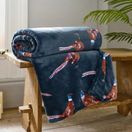 Deyongs Pheasant Navy Fleece Throw 140x180cm additional 1
