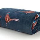 Deyongs Pheasant Navy Fleece Throw 140x180cm additional 2