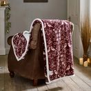 Deyongs Winter Birds Burgundy Fleece Throw 140x180cm additional 1