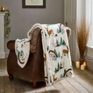 Deyongs Winter Deers Cream Fleece Throw 140x180cm additional 1