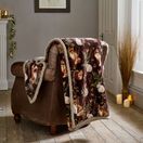 Deyongs Woodland Wildlife Burgundy Fleece Throw 140x180cm additional 1