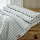 Lobster Creek Salcombe Stripe Throw Sky Blue additional 2