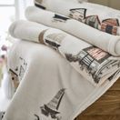 Lobster Creek Sheringham Beach Huts Fleece Throw additional 2
