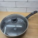 GreenChef Non-stick Saute pan 24cm with Glass Lid PFA's Free additional 1