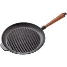 Stellar Cast Iron Grill Pan with Wooden Handle 28cm additional 1