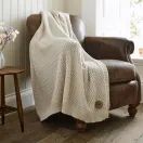 TLC Cadenza Knitted Throw 130 x 170cm Cream additional 1