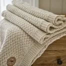 TLC Cadenza Knitted Throw 130 x 170cm Cream additional 3