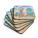 Pimpernel Set of 6 Beach Huts Tablemats or Coasters additional 9