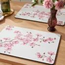 Pimpernel Set of 6 Pink Blossom Tablemats or Coasters additional 4