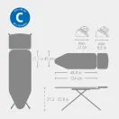 Brabantia Ironing Board C 124x45cm Ice Water 321962 additional 5