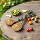 Dexam Sintra Spotted Mango Wood Salad Servers Olive Green additional 2