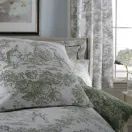 The Lyndon Company Duvet Cover Toile De Jouy Sage Green additional 5