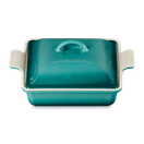 Le Creuset Stoneware Heritage Square Bleu Riveria Dish with Lid 23cm additional 2