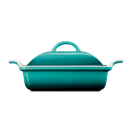 Le Creuset Stoneware Heritage Square Bleu Riveria Dish with Lid 23cm additional 3