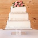 Clear Acrylic Square Pedestal Cake Stand additional 1