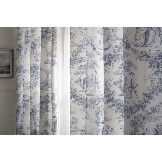 The Lyndon Company Curtains Toile De Jouy Blue